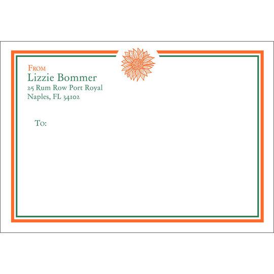 Sunflower Large Mailing Labels